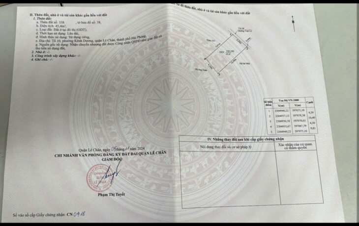 Nhà mới tinh mặt đường Trại Lẻ – 45m 4 tầng, giá 5.9 tỉ cực đẹp