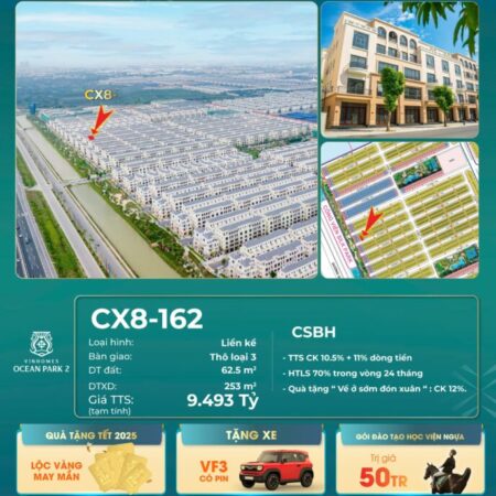 SIÊU PHẨM KÉP – CƠ HỘI SỞ HỮU CẶP CĂN CỰC ĐẸP TẠI PHÂN KHU CỌ XANH – Vinhomes Ocean Park 2