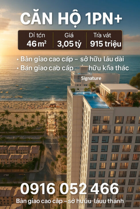 Không gian vừa đủ – tiện nghi tối đa – 1PN+ 49m² Signature