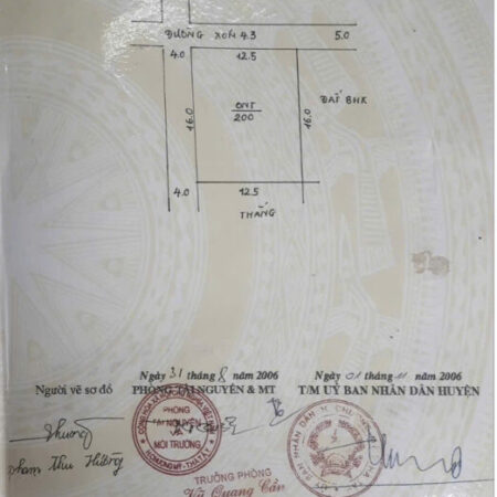 Cc cần bán lô đất 200m lô góc tại thủy xuân tiên chương mỹ hà nội