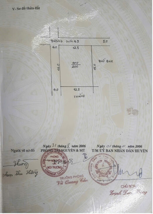 CC cần bán lô đất 200m full thổ cư lô góc tại thủy xuân tiên chương mỹ hà nội