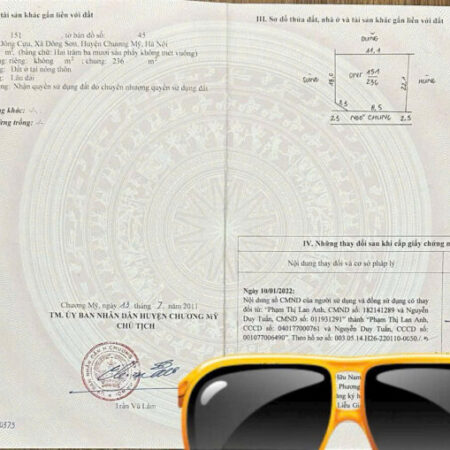 CC cần bán lô đất 236m full thổ cư tại đông sơn chương mỹ