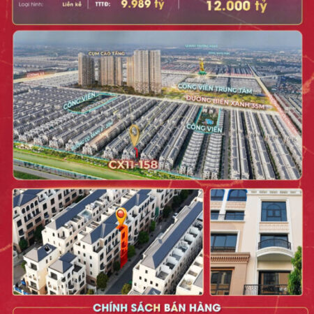 Căn liền kề CX11-158 tại phân khu Cọ Xanh, Vinhomes Ocean Park 2