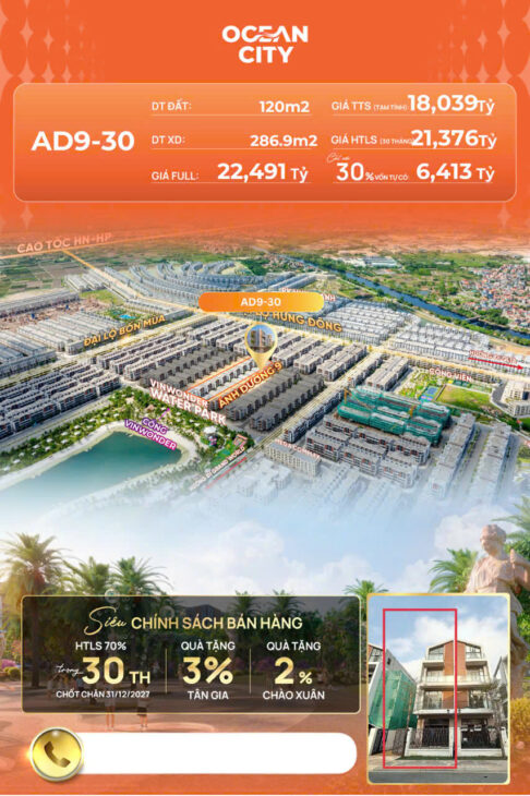 TỨ LẬP ÁNH DƯƠNG AD9-30 – THẲNG TRỤC CÔNG VIÊN VINWONDERS