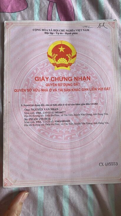 CHÍNH CHỦ Bán Đất Hàng Năm – GIÁ TỐT – Tại Xã Tân Tiến, Huyện Văn Giang, Hưng Yên CHÍNH CHỦ Bán Đất Hàng Năm – GIÁ TỐT – Tại Xã Tân Tiến, Huyện Văn Giang, Hưng Yên