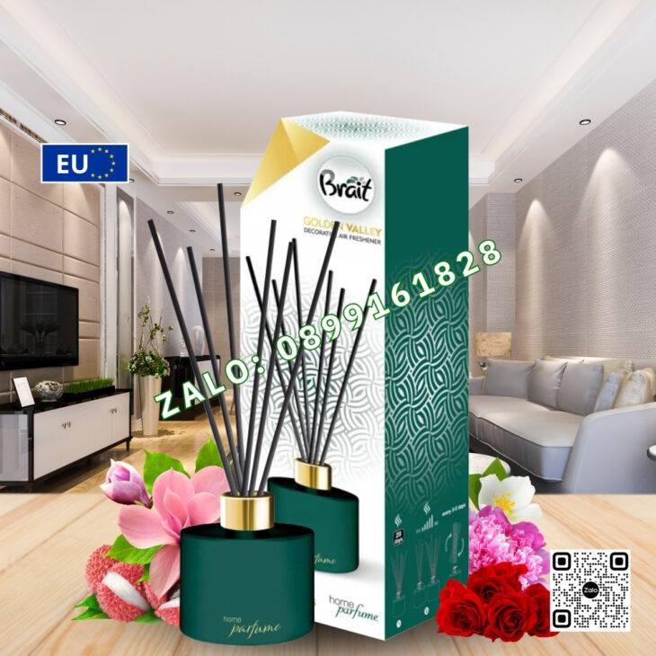 TINH DẦU KHUẾCH TÁN QUE MÂY BRAIT 100ml, TINH DẦU NƯỚC HOA, THƠM PHÒNG, HỖ TRỢ KHỬ MÙI, NHẬP KHẨU EU