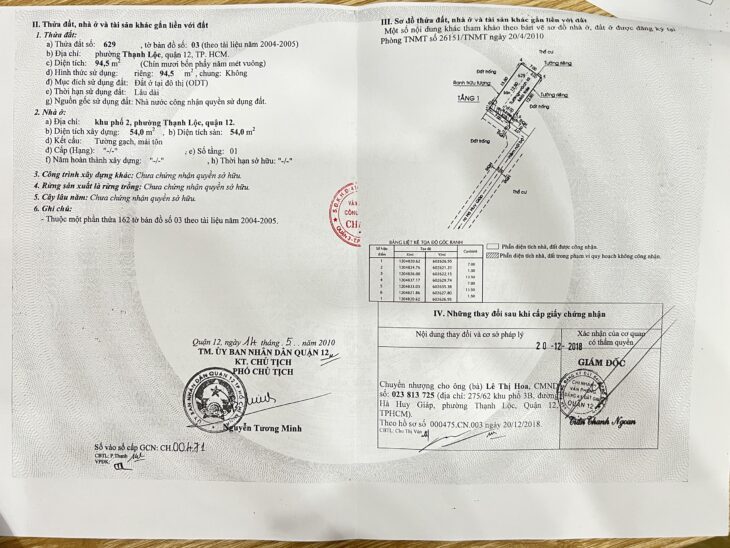 9. THẠNH LỘC 49- NHÀ SỔ HỒNG SONG SINH TO ĐÙNG: 80M2 và 60m2 . 2,39/căn nhỏ, 2,96 căn lớn
