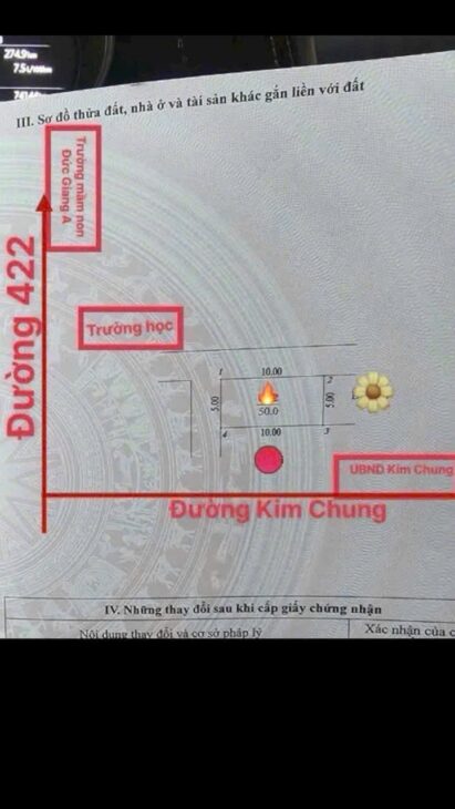 Bán đất Kim Chung, Hoài Đức, gần KĐT Hindo Royal Park, 50m lô góc, oto kinh doanh, giá đầu tư.