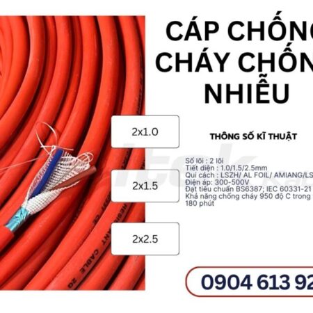 Cáp tín hiệu báo cháy chống cháy chống nhiễu 2×0.75mm Altek Kabel