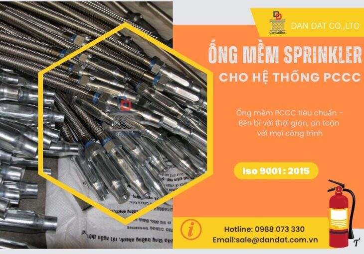 Khớp nối mềm inox chữa cháy, ống mềm cho đầu phun chữa cháy, khớp nối mềm sprinkler – thiết bị PCCC