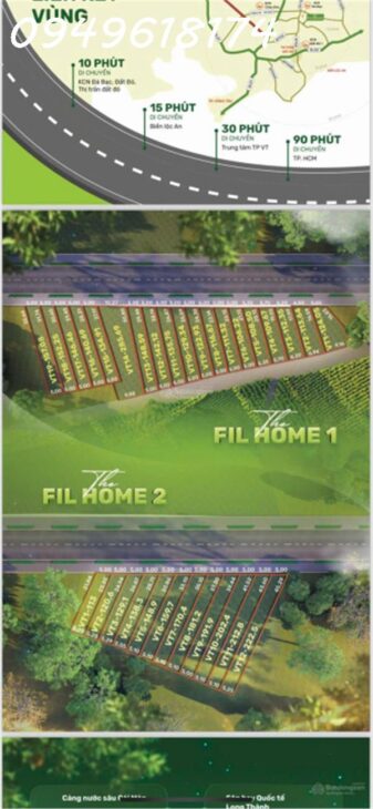 Đất mặt tiền Long Tân view mặt tiền đường lớn 12m, gần khu công nghiệp Đá Bạc, chỉ từ 800tr