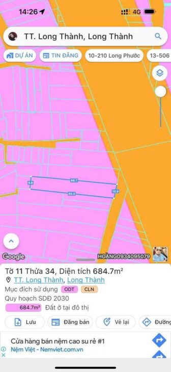 SIÊU PHẨM HIẾM CÓ – 2 MẶT TIỀN NGAY TRUNG TÂM THỊ TRẤN LONG THÀNH