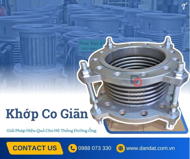 Khớp nối mềm bằng inox (Flexible Hose), Khớp nối mềm kết nối mặt bích, khớp nối mềm chống rung inox