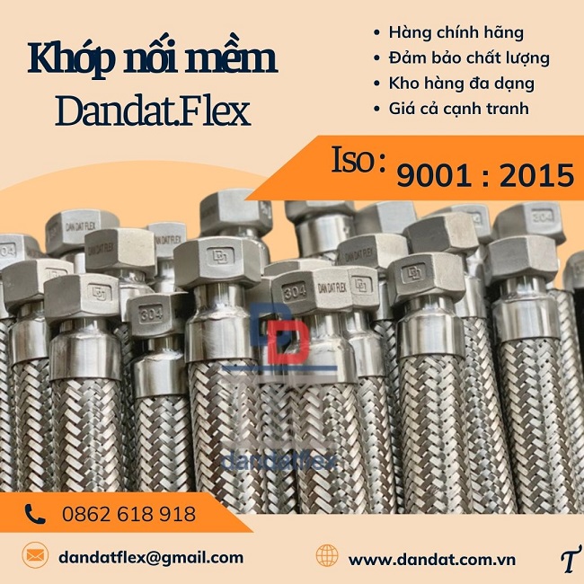 Khớp nối mềm nối ren, khớp nối chống rung inox, khớp nối mềm kết nối ren trong, khớp nối giảm chấn