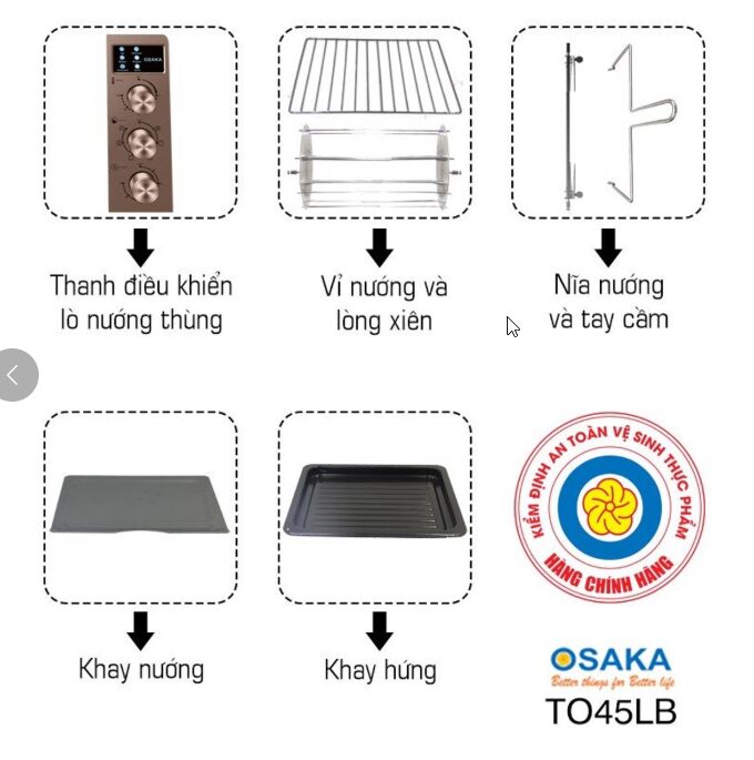 LÒ NƯỚNG THÙNG TO-45LB 45 LÍT – OSAKA
