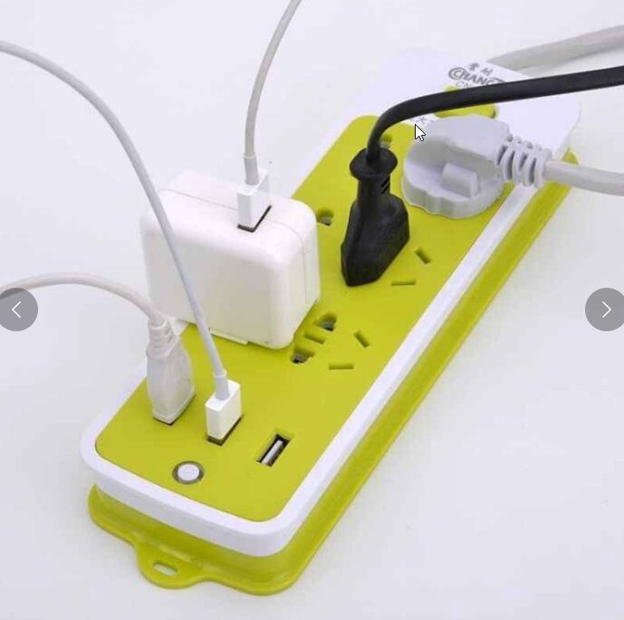 Ổ ĐIỆN XANH LÁ CÓ 3 USB SẠC ĐIỆN THOẠI – SU