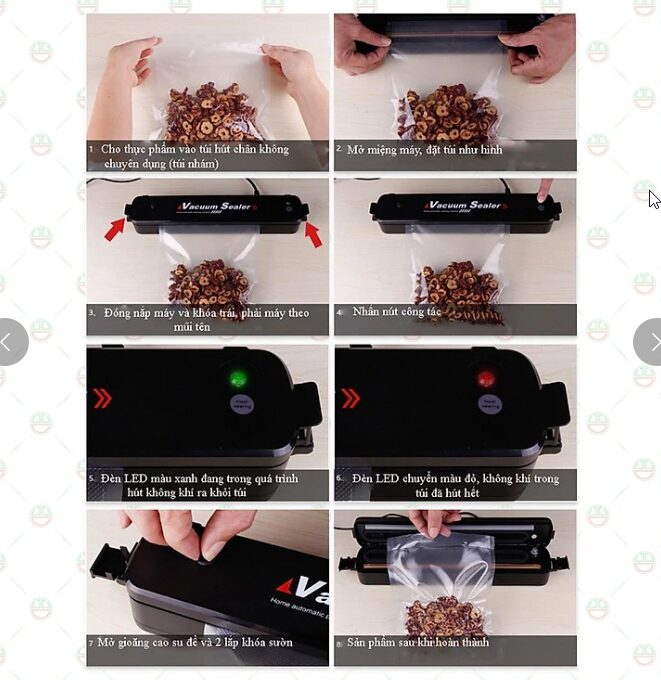 MÁY HÚT CHÂN KHÔNG THỰC PHẨM CAO CẤP VACUUM SEALER -TẶNG 10 TÚI CTB364 – BECHIP