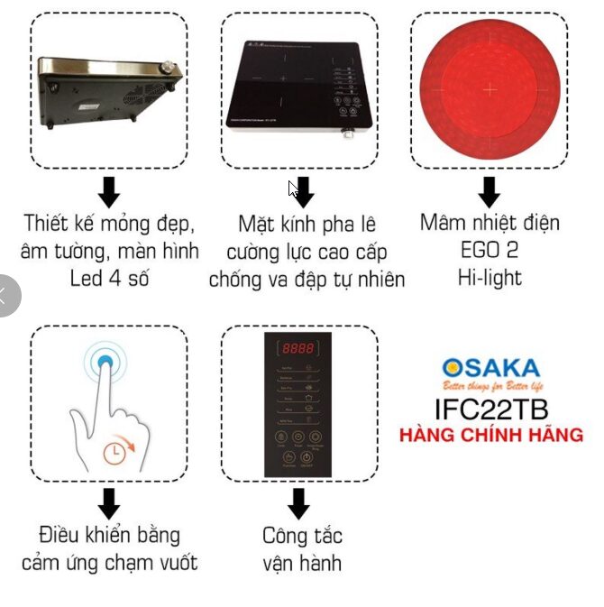 BẾP ĐIỆN QUANG HI-LIGHT IFC-22TB (HL) – OSAKA