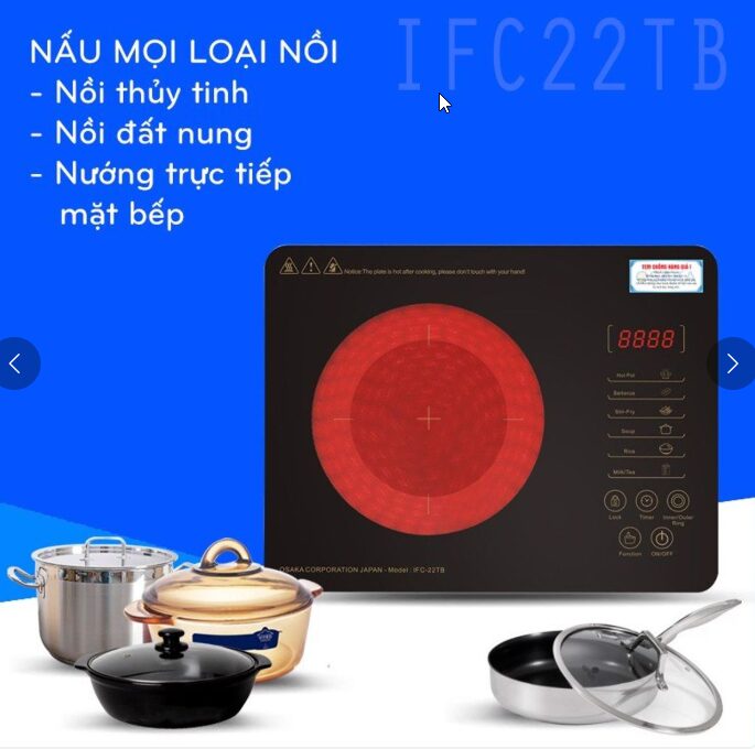 BẾP ĐIỆN QUANG HI-LIGHT IFC-22TB (HL) – OSAKA