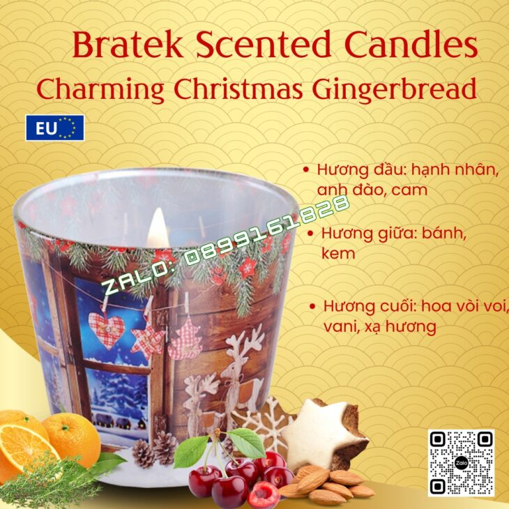NẾN THƠM THIÊN NHIÊN BARTEK 115g, DECOR TRANG TRÍ, HỖ TRỢ KHỬ MÙI, QUÀ TẶNG Ý NGHĨA, NHẬP KHẨU EU
