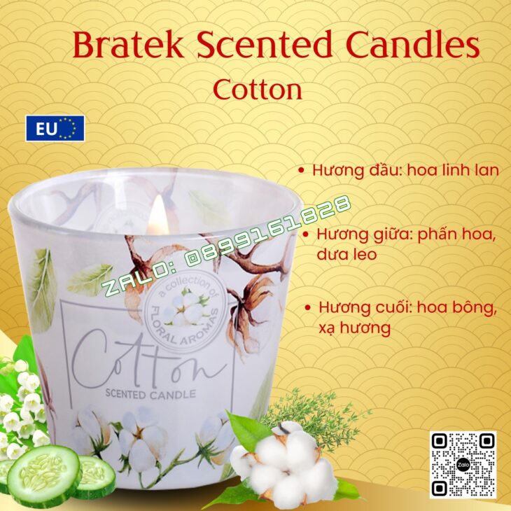 NẾN THƠM THIÊN NHIÊN BARTEK 115g, DECOR TRANG TRÍ, HỖ TRỢ KHỬ MÙI, QUÀ TẶNG Ý NGHĨA, NHẬP KHẨU EU