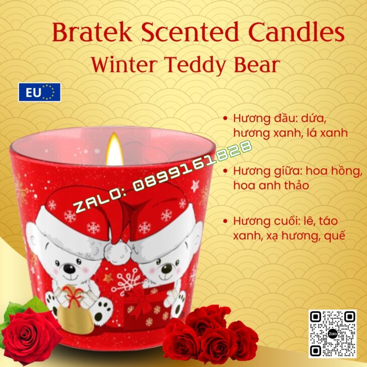 NẾN THƠM THIÊN NHIÊN BARTEK 115g, DECOR TRANG TRÍ, HỖ TRỢ KHỬ MÙI, QUÀ TẶNG Ý NGHĨA, NHẬP KHẨU EU