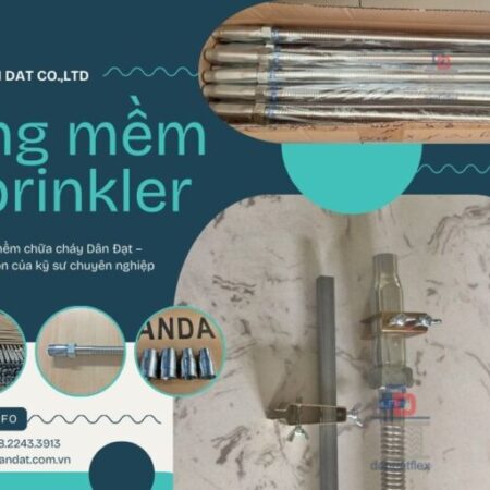 Khớp nối mềm inox chữa cháy, ống mềm cho đầu phun chữa cháy, khớp nối mềm sprinkler – thiết bị PCCC