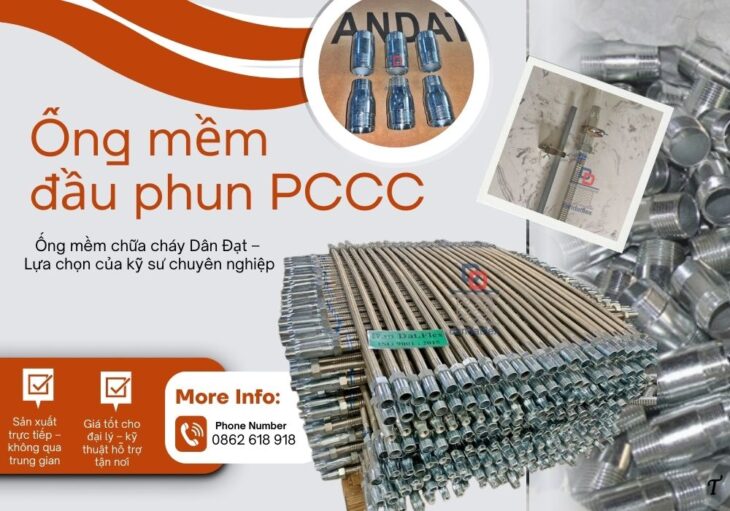 Khớp nối mềm inox chữa cháy, ống mềm cho đầu phun chữa cháy, khớp nối mềm sprinkler – thiết bị PCCC