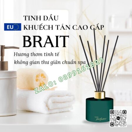 TINH DẦU KHUẾCH TÁN QUE MÂY BRAIT 100ml, TINH DẦU NƯỚC HOA, THƠM PHÒNG, HỖ TRỢ KHỬ MÙI, NHẬP KHẨU EU