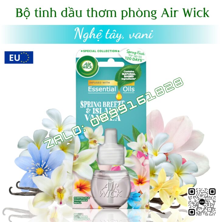 LỌ TINH DẦU THIÊN NHIÊN THƠM PHÒN AIR WICK 19ML, HỖ TRỢ KHỬ MÙI, NHẬP KHẨU CHÍNH HÃNG