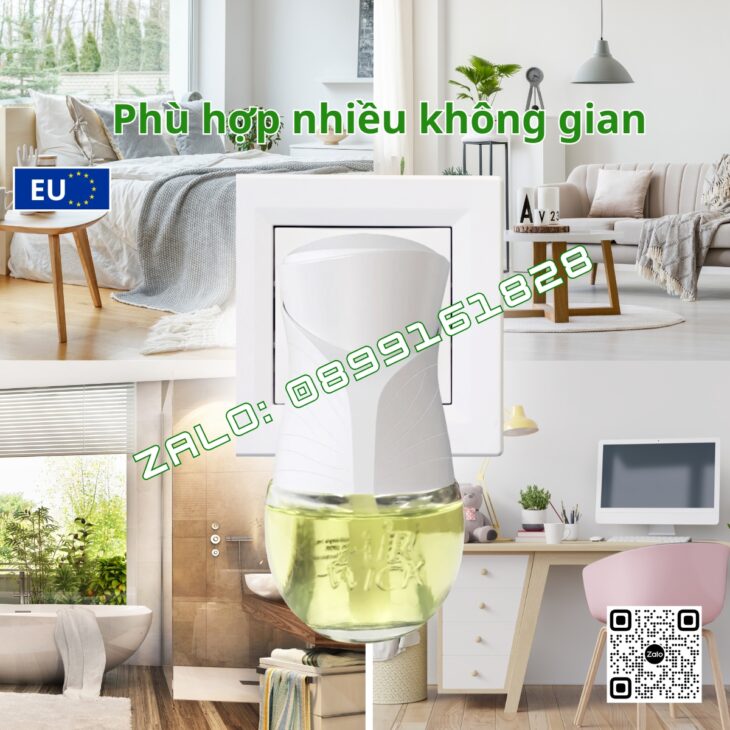 MÁY KHUẾCH TÁN TINH DẦU TỰ ĐỘNG AIR WICK 19ML, THƠM PHÒNG, HỖ TRỢ KHỬ MÙI, NHẬP KHẨU CHÂU ÂU