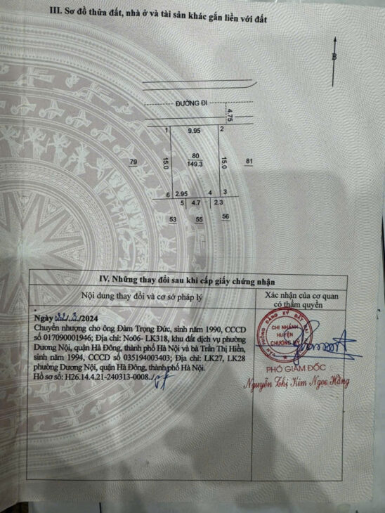 Đất Dịch Vụ Đồng Trà-Phú Nghĩa-Chương Mỹ