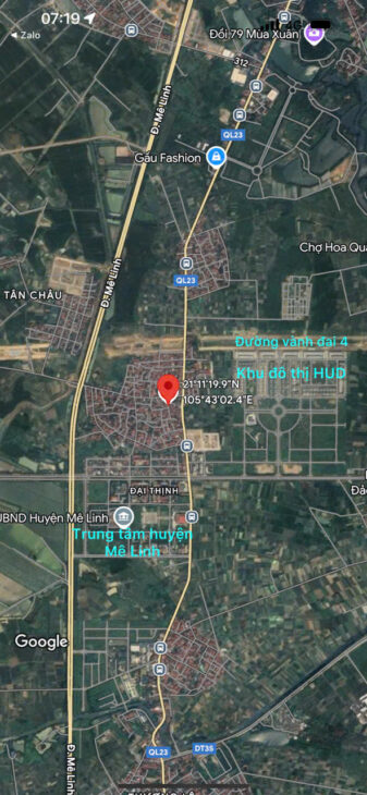 Bán 51m đất thôn Nội Đồng, Đại Thịnh, Mê Linh. Gần trung tâm huyện, khu đô thị HUD