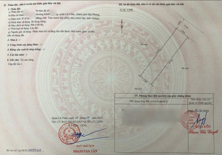 Đất khu 788 Thiên Lôi gần Quán Nam, 88m, đường 20m, Giá 65 tr/m