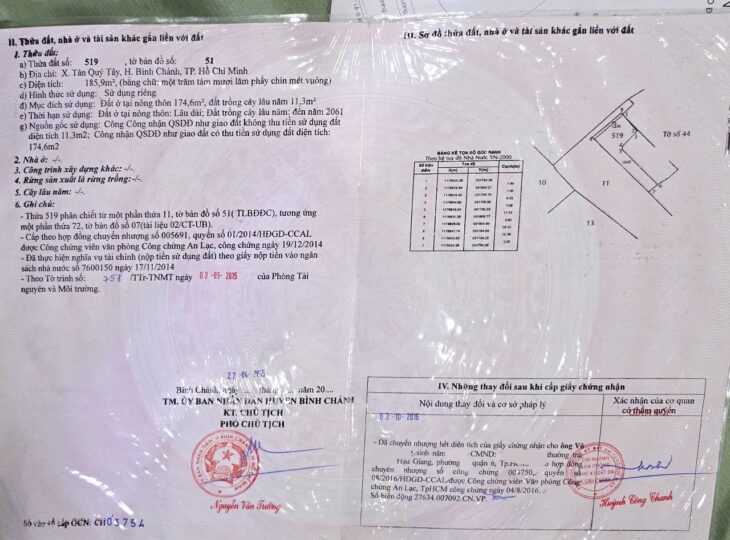 CHÍNH CHỦ Cần Bán Đất Vị Trí Đẹp Tặng Nhà Xã Tân Quý Tây, Bình Chánh, HCM