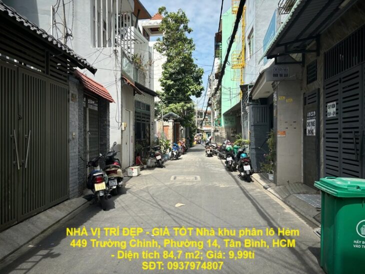 NHÀ VỊ TRÍ ĐẸP – GIÁ TỐT Nhà khu phân lô phường 14 Tân Bình, Hồ Chí Minh, ô tô ngủ trong nhà