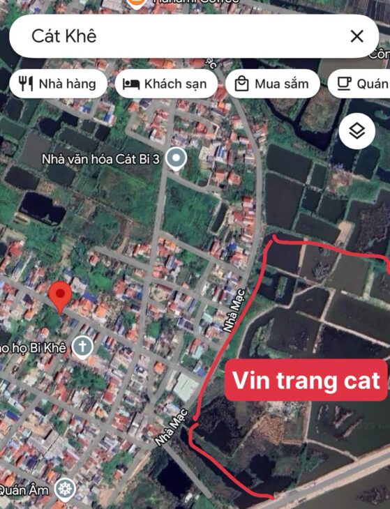 Chính chủ bán lô Đất 100m mặt đường Cát Khê – Tràng Cát- Hải An