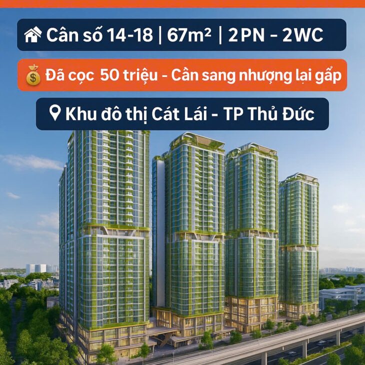 CẦN SANG NHƯỢNG GẤP Căn hộ La Pura – Mặt tiền quốc lộ 13, Thuận An
