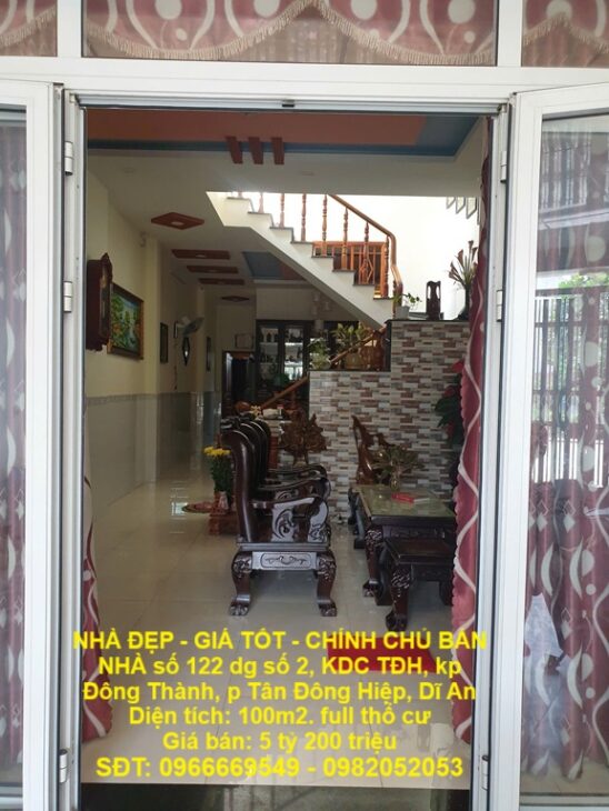 NHÀ ĐẸP – GIÁ TỐT – CHÍNH CHỦ BÁN NHÀ p Tân Đông Hiệp, Dĩ An, Bình Dương