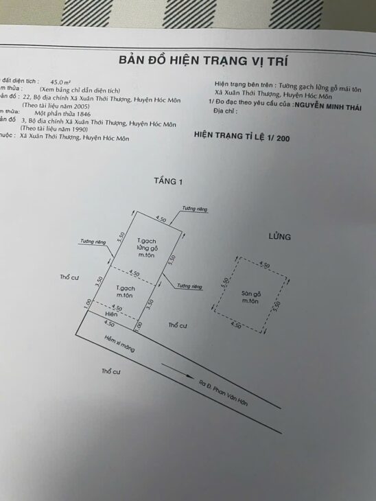 NHÀ CHÍNH CHỦ – GIÁ TỐT -Cần Bán Nhà Vị Trí Đẹp Tại Xuân Thới Thượng, Hóc Môn, TP.HCM