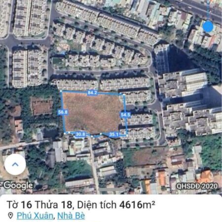 Bán 4500m² Đất Full Thổ Cư đường Nguyễn Bình,Phú Xuân,Nhà Bè, Giá 110 tỷ