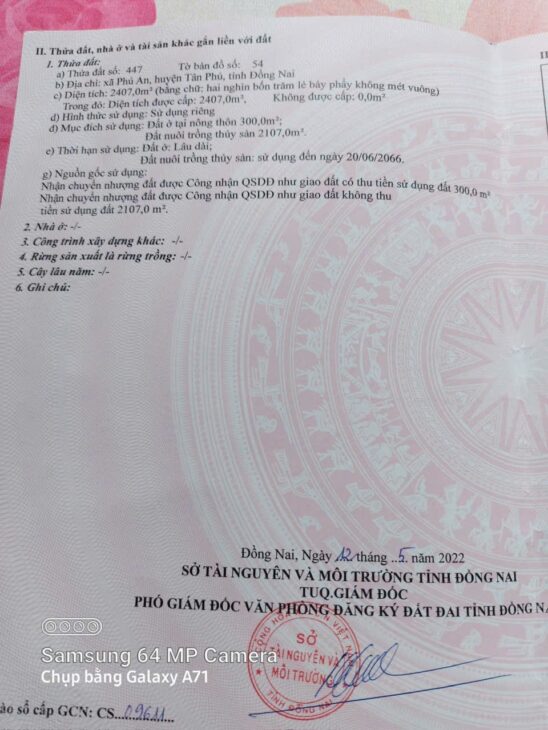 GIÁ TỐT – CHÍNH CHỦ Cần Bán Nhanh Căn Nhà Mặt Tiền 15m QL 600A Huyện Tân Phú, Tỉnh Đồng Nai