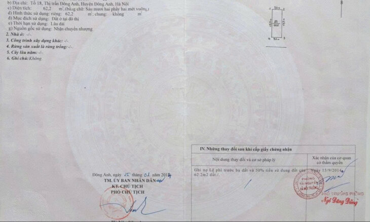 BÁN ĐẤT 62.2M2 LÂM TIÊN THỊ TRẤN ĐÔNG ANH – Ô TÔ TRÁNH, SẴN NHÀ – GIÁ 9X