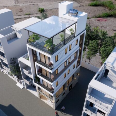 Bán Nhà 6 Tầng, Lô Góc – 2 Ô Tô ngủ trong nhà