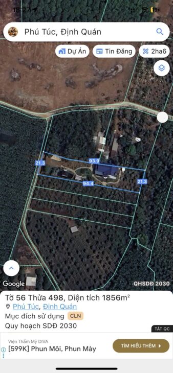 bán nhà vườn nghỉ dưỡng phú túc định quán