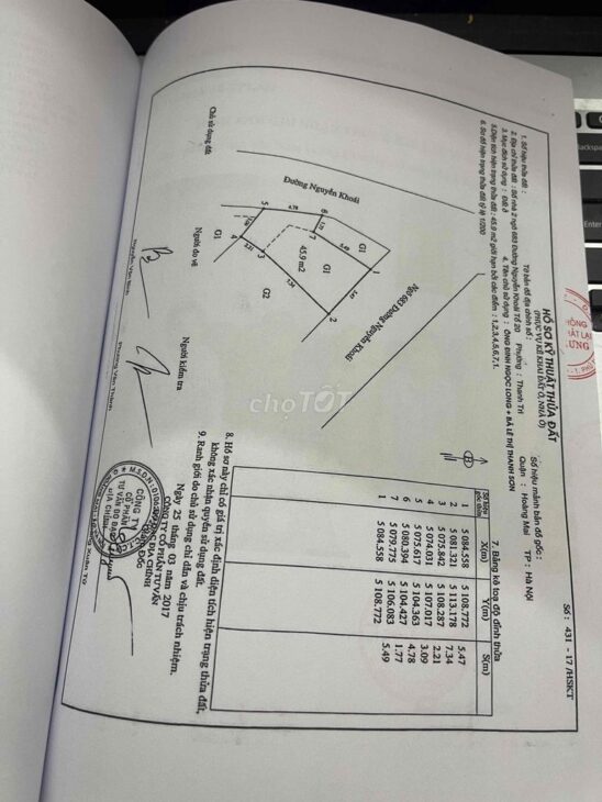 CHÍNH CHỦ CẦN TIỀN BÁN GẤP NHÀ MẶT PHỐ ĐƯỜNG NGUYỄN KHOÁI, HOÀNG MAI