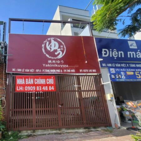 Bán nhà mặt tiền Lê Văn Việt, Quận 9 – 105m² (5x21m), 1 hầm 1 trệt 3 lầu sân thượng, Giá 30 tỷ TL