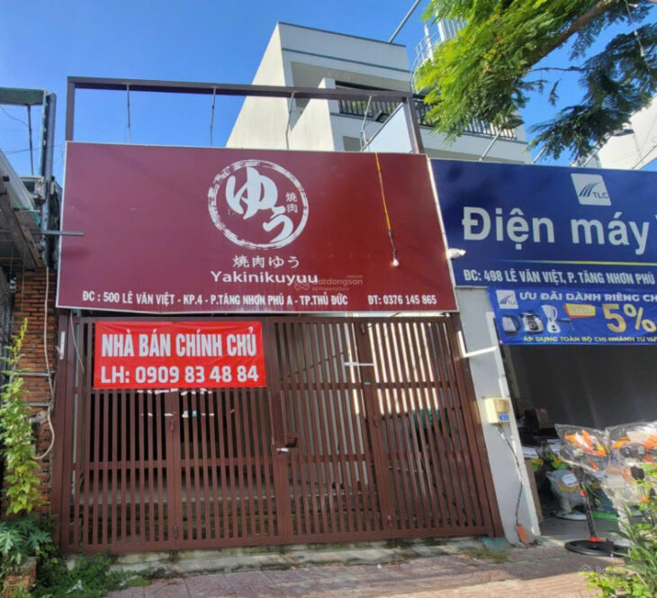 Bán nhà mặt tiền Lê Văn Việt, Quận 9 – 105m² (5x21m), 1 hầm 1 trệt 3 lầu sân thượng, Giá 30 tỷ TL