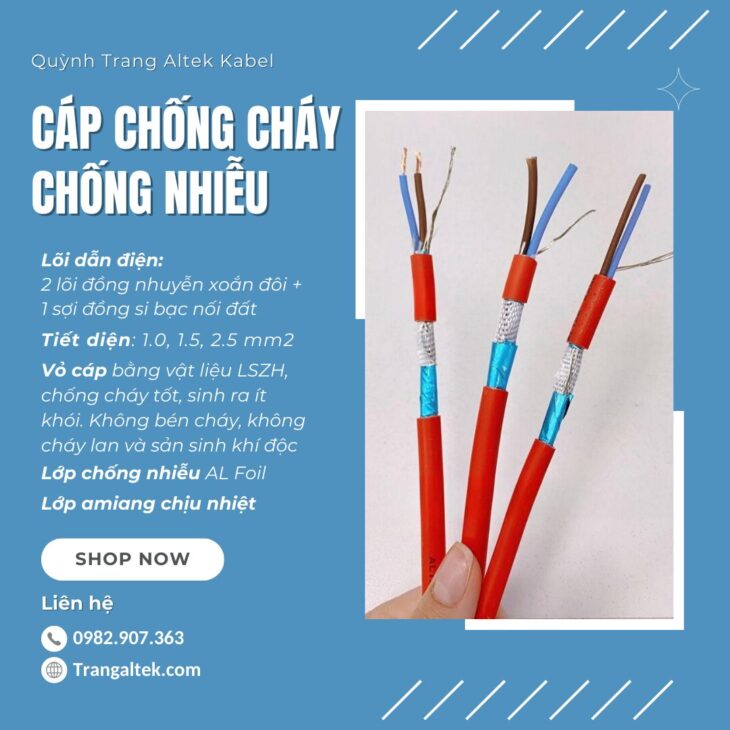 Cáp chống cháy 0.75mm² GFT Altek Kabel – Giải pháp an toàn cho hệ thống báo cháy