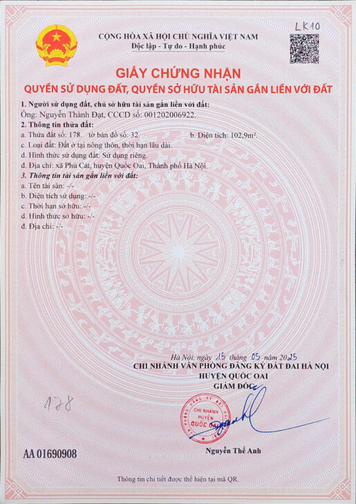 Đất nền Láng Hòa Lạc giá 2.5 tỷ diện tích 100m2 gần khu đô thị VinGroup – Nguyễn Hùng BĐS –